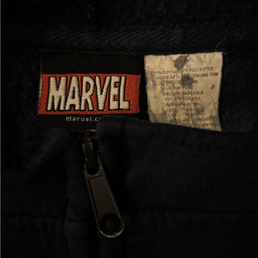 Marvel • Red, White & Blue •  Zip-Up • Unisex • Captain America • Fun • Hoodie • - Picture 10 of 16